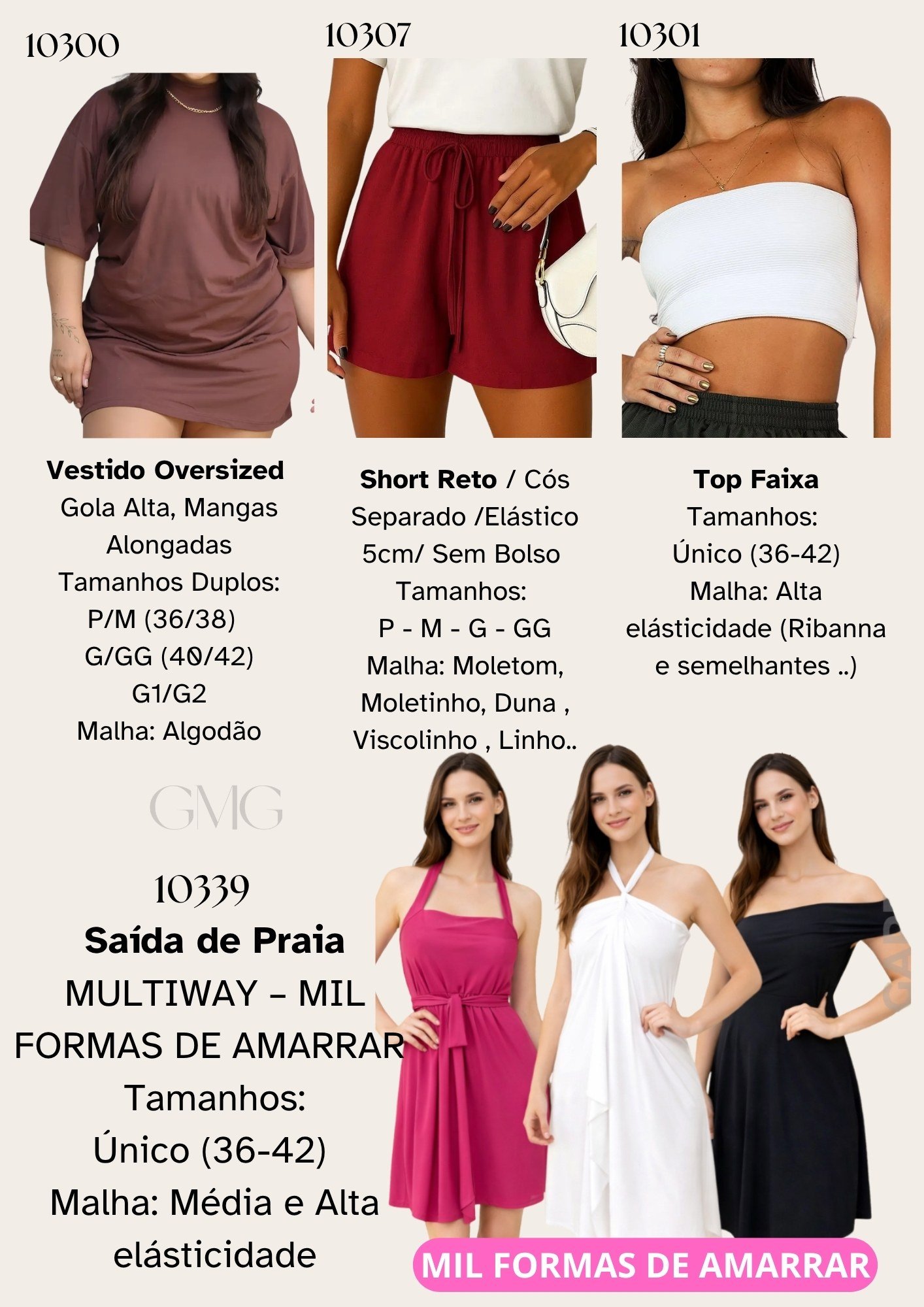 Modelagens femininas